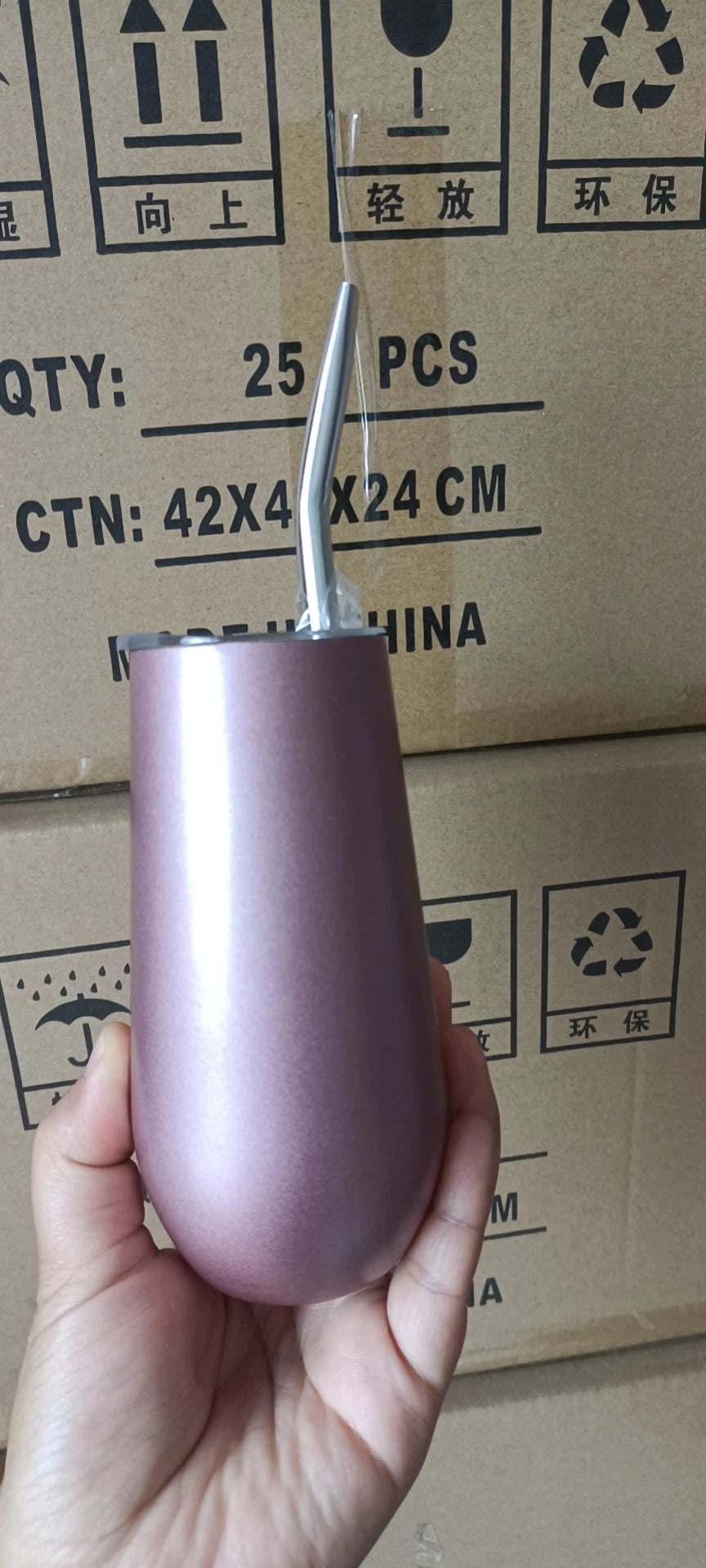 🥂 Taza Térmica de Acero Inoxidable con Tapa y Sorbete