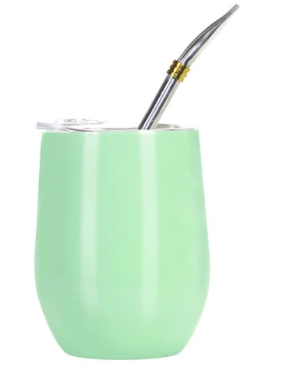 🥂 Taza Térmica de Acero Inoxidable con Tapa y Sorbete
