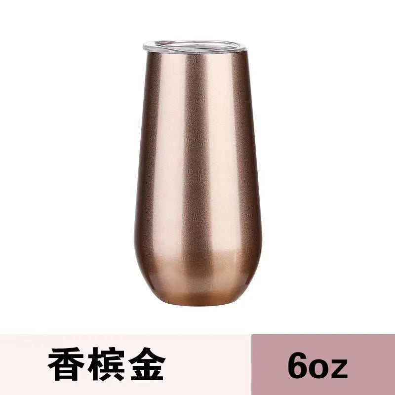🥂 Taza Térmica de Acero Inoxidable con Tapa y Sorbete