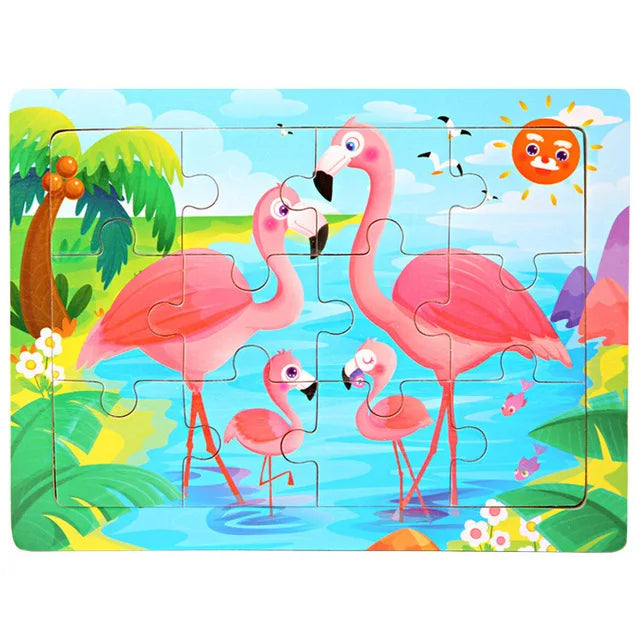 🧩 Puzzle Montessori 3D de Madera (30 Piezas)