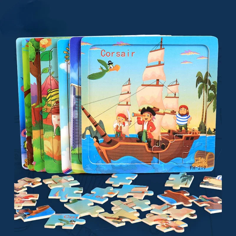 🧩 Rompecabezas de Madera 3D (20 Piezas)