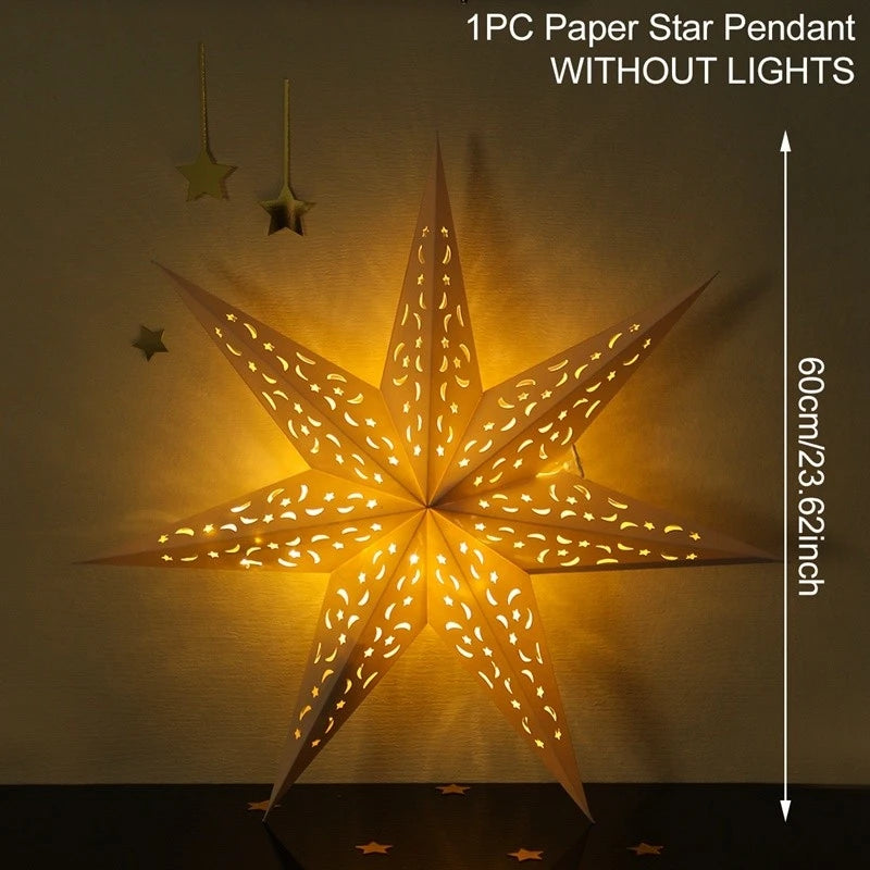 🎄 Adorno Navideño Colgante de Estrella Hueca.