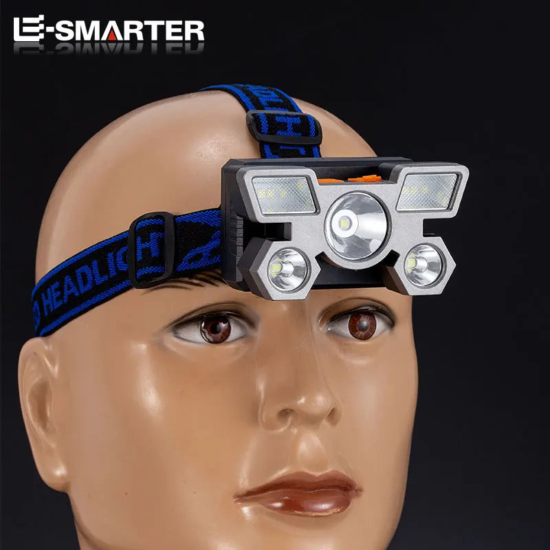 🔦 Linterna Frontal LED Recargable – Iluminación Potente y Ligera