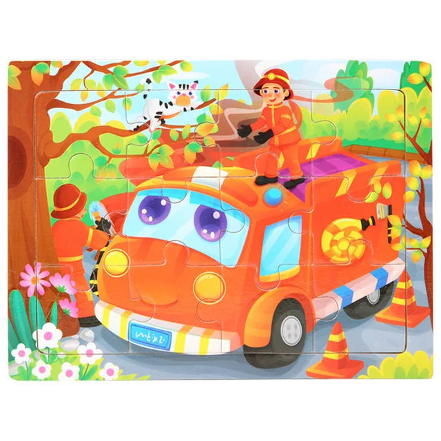 🧩 Puzzle Montessori 3D de Madera (30 Piezas)