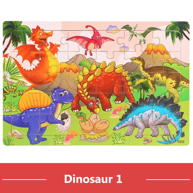 🧩 Puzzle Montessori 3D de Madera (30 Piezas)