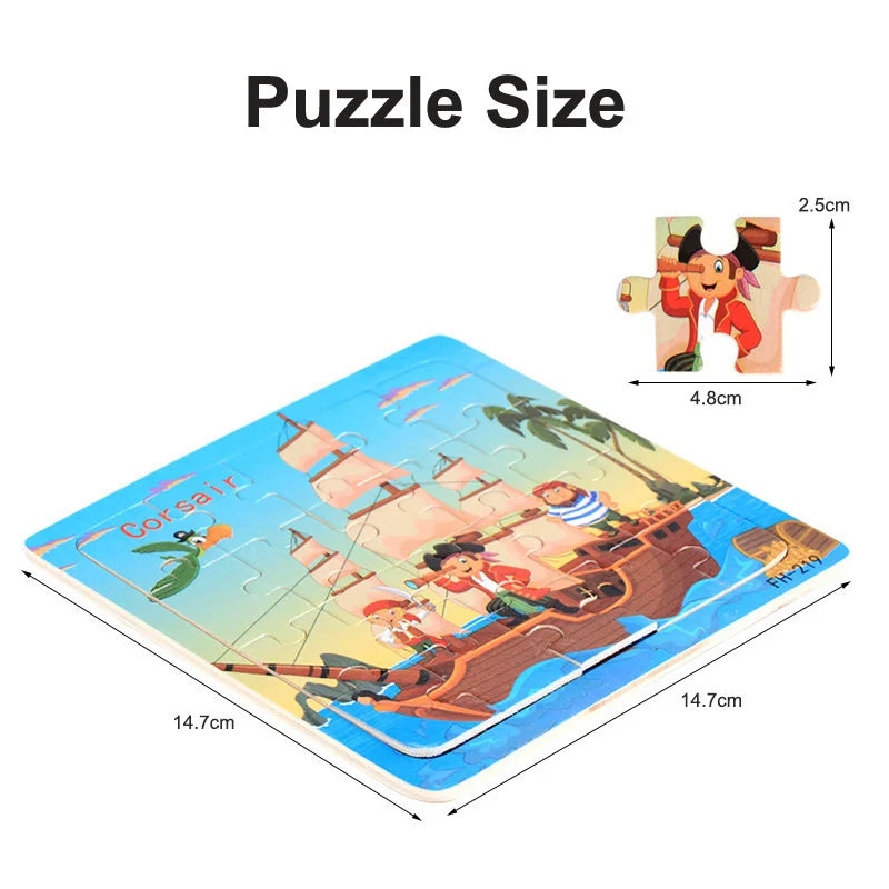 🧩 Rompecabezas de Madera 3D (20 Piezas)