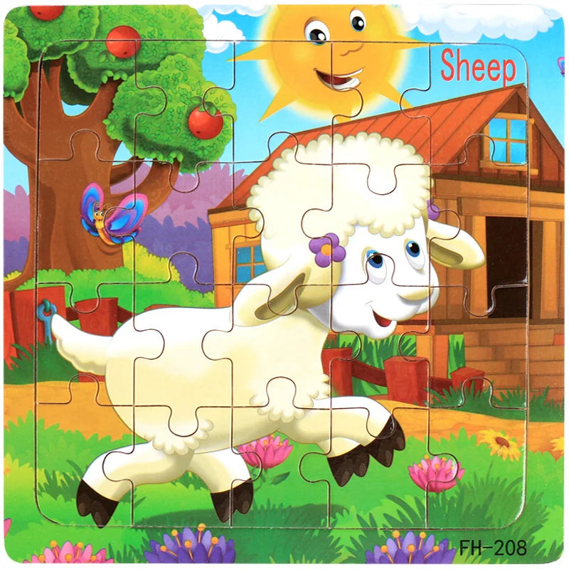 🧩 Rompecabezas de Madera 3D (20 Piezas)