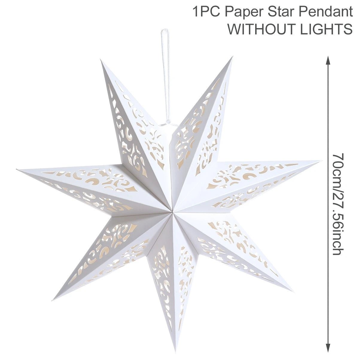 Adorno Navideño Colgante de Estrella Hueca para Ventanas y Rejas - Decoración de Navidad 2024 🎄 - Koda Click Chile
