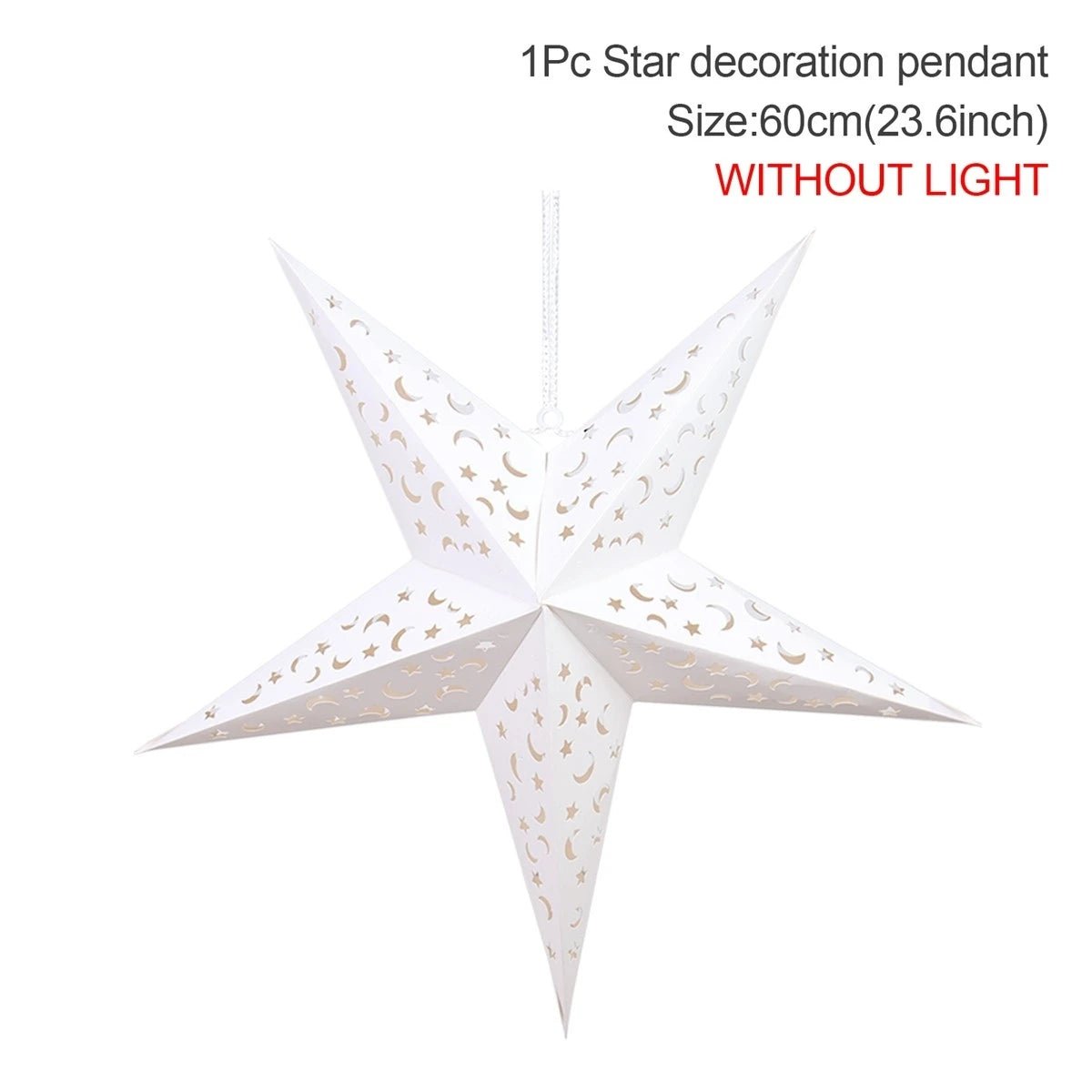 Adorno Navideño Colgante de Estrella Hueca para Ventanas y Rejas - Decoración de Navidad 2024 🎄 - Koda Click Chile