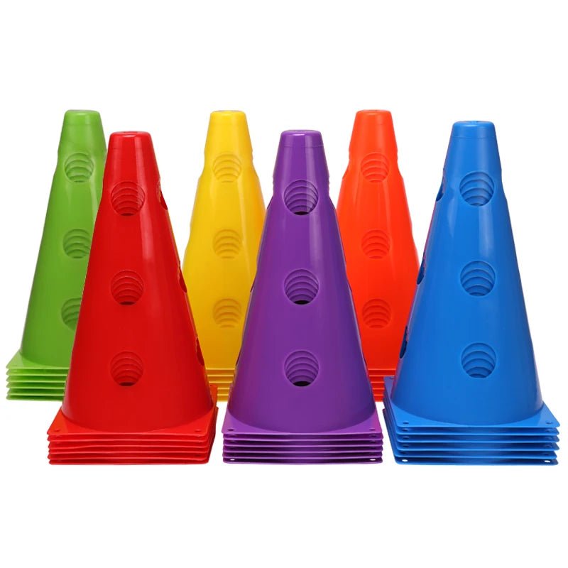 12PCS 18PCS 24PCS 30PCS 36PCS Durable Mark Cones Football Agility Training Sport with Hole - Koda Click Chile