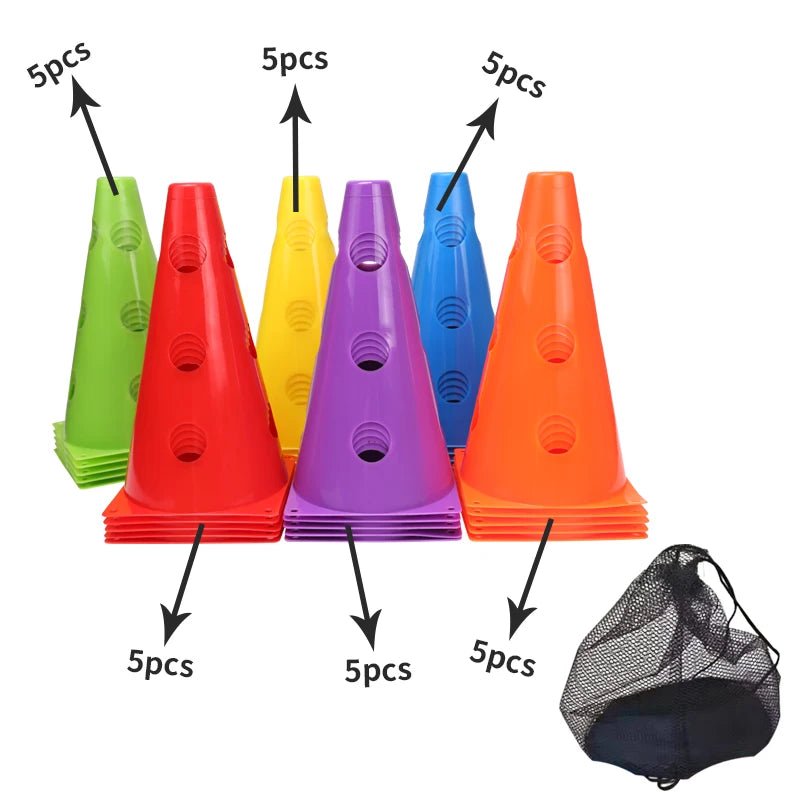 12PCS 18PCS 24PCS 30PCS 36PCS Durable Mark Cones Football Agility Training Sport with Hole - Koda Click Chile