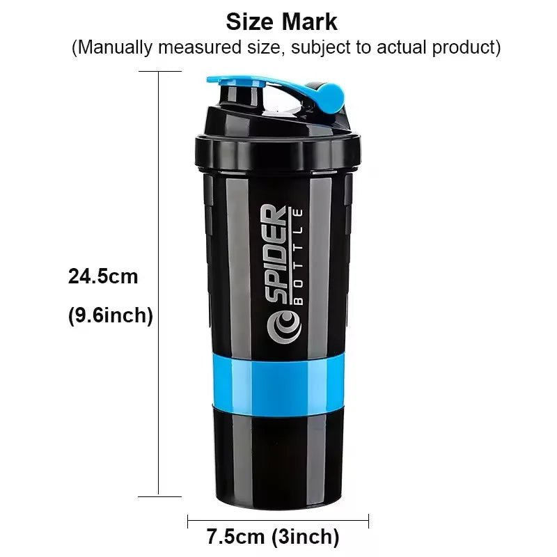 3 Layer Shake Cup Protein Powder Stirring Cup Fitness Sports Milk Shake Cup Gift Large Capacity Body - Building Exercise Bottle - Koda Click Chile