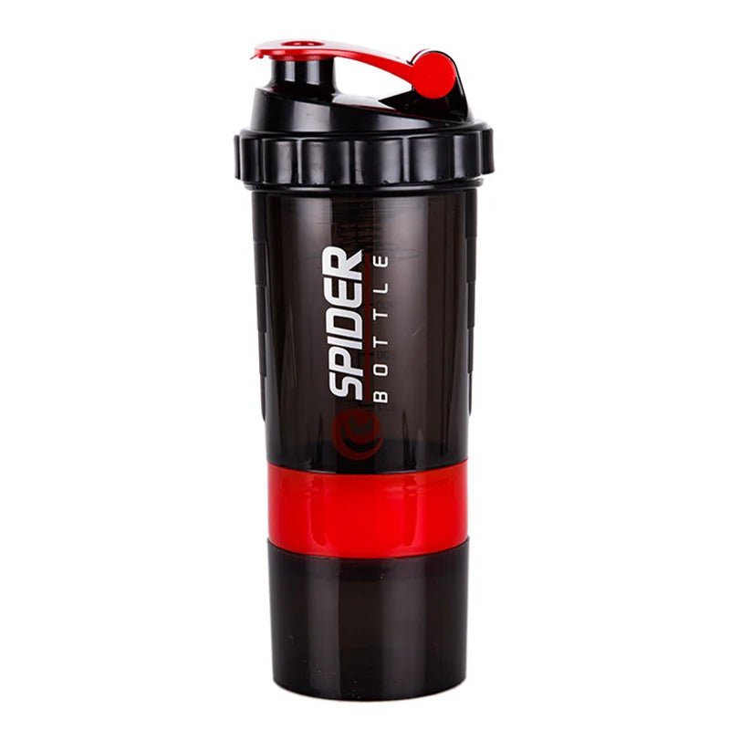 3 Layers Shaker Protein Bottle 550ml Whey Powder Blender Cup Cute Water Bottle Sports Fitness Shakel Bottles Vaso Shaker Gym - Koda Click Chile