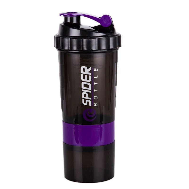 3 Layers Shaker Protein Bottle 550ml Whey Powder Blender Cup Cute Water Bottle Sports Fitness Shakel Bottles Vaso Shaker Gym - Koda Click Chile