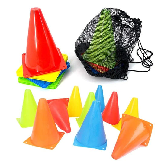 5pcs18CM Sign Bucket 6Inch Barrier Football Road Flat Training Cone Roller Pile Springback Marking Cup Symbol Sports Accessories - Koda Click Chile