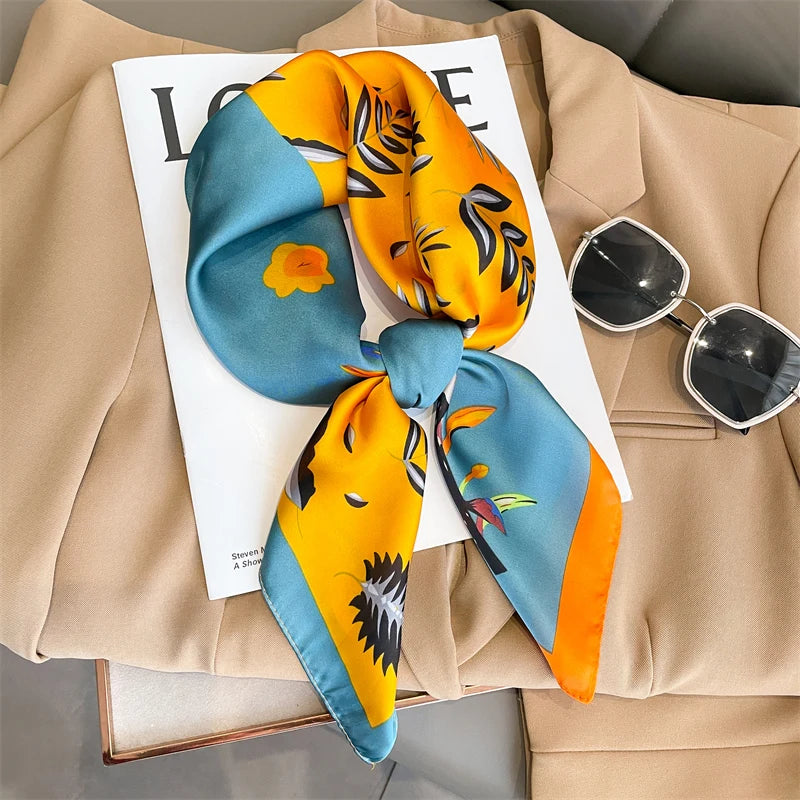 📌 Pañuelo de Mujer RUNMEIFA Estilo Fashion – Estampado a Cuadros, Versátil y Ligero