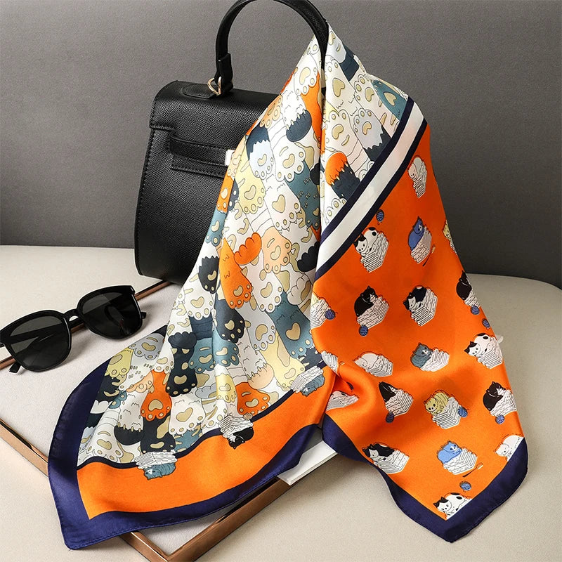 📌 Pañuelo de Mujer RUNMEIFA Estilo Fashion – Estampado a Cuadros, Versátil y Ligero