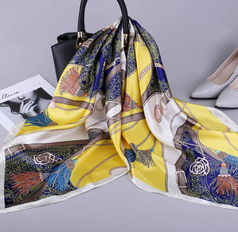 🧣 Pañuelo de Satén WUBXOLO – Estilo y Versatilidad