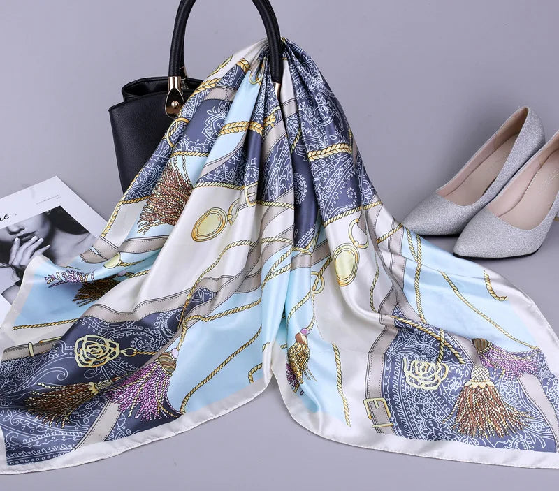 🧣 Pañuelo de Satén WUBXOLO – Estilo y Versatilidad