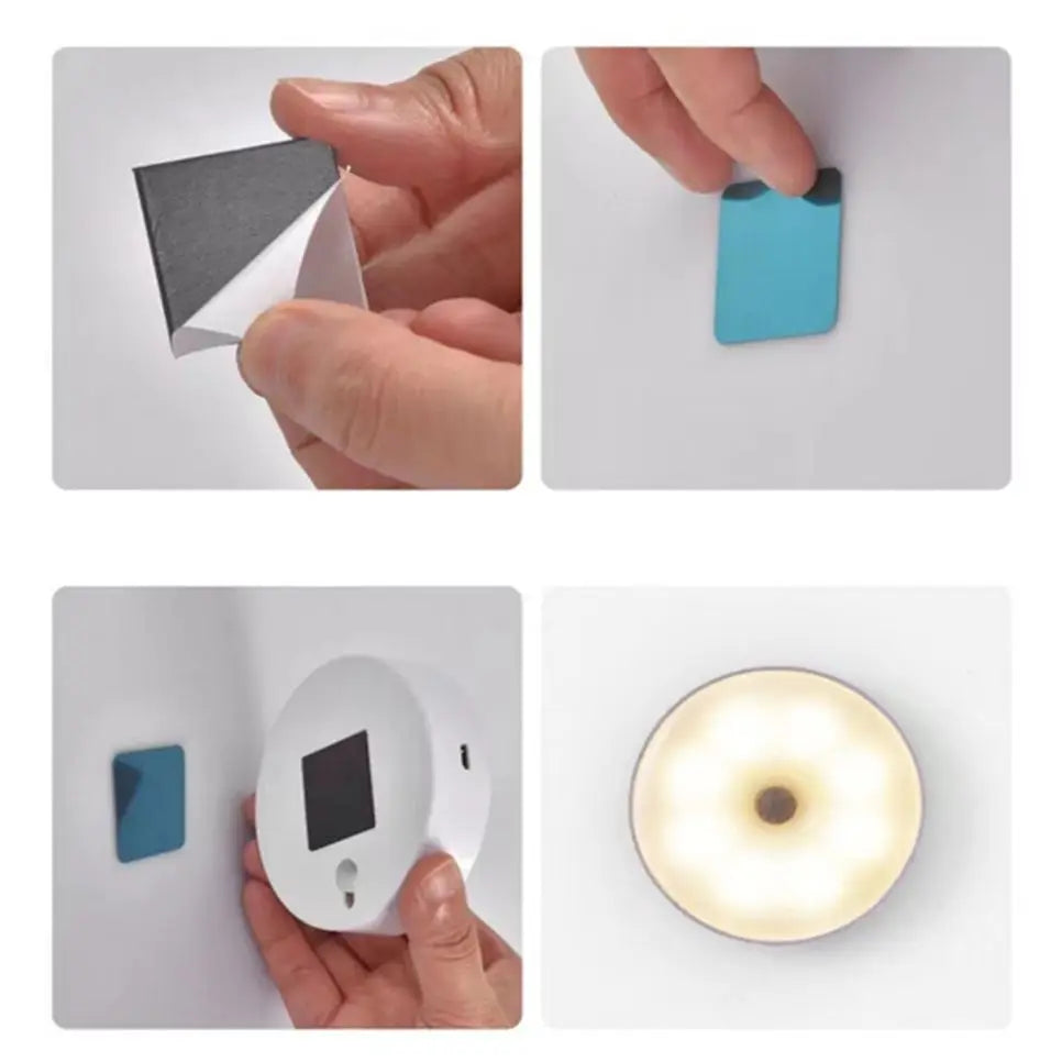 🌙 Luz Nocturna con Sensor de Movimiento – Iluminación Inteligente y Recargable