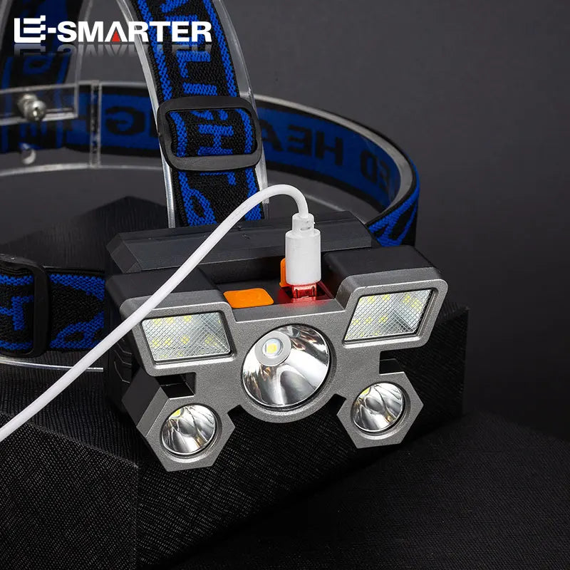 🔦 Linterna Frontal LED Recargable – Ligera y Potente