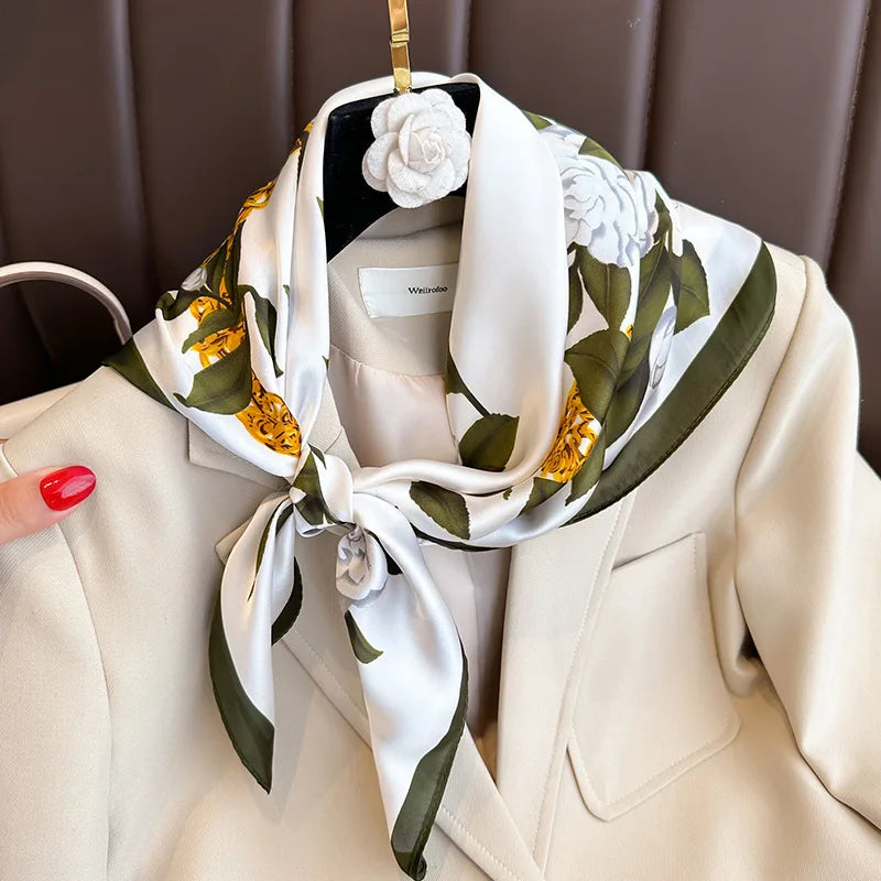 📌 Pañuelo de Mujer RUNMEIFA Estilo Fashion – Estampado a Cuadros, Versátil y Ligero