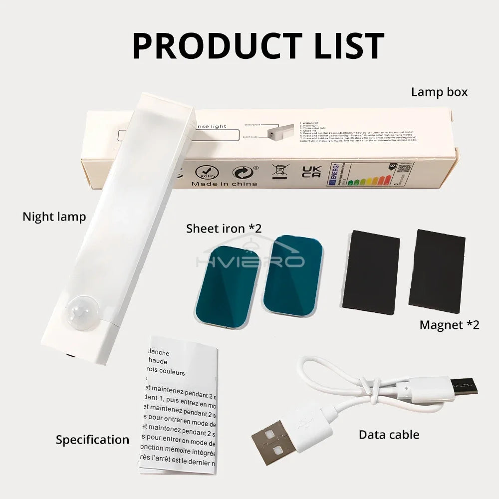 🔹 Lámpara LED Nocturna con Sensor de Movimiento