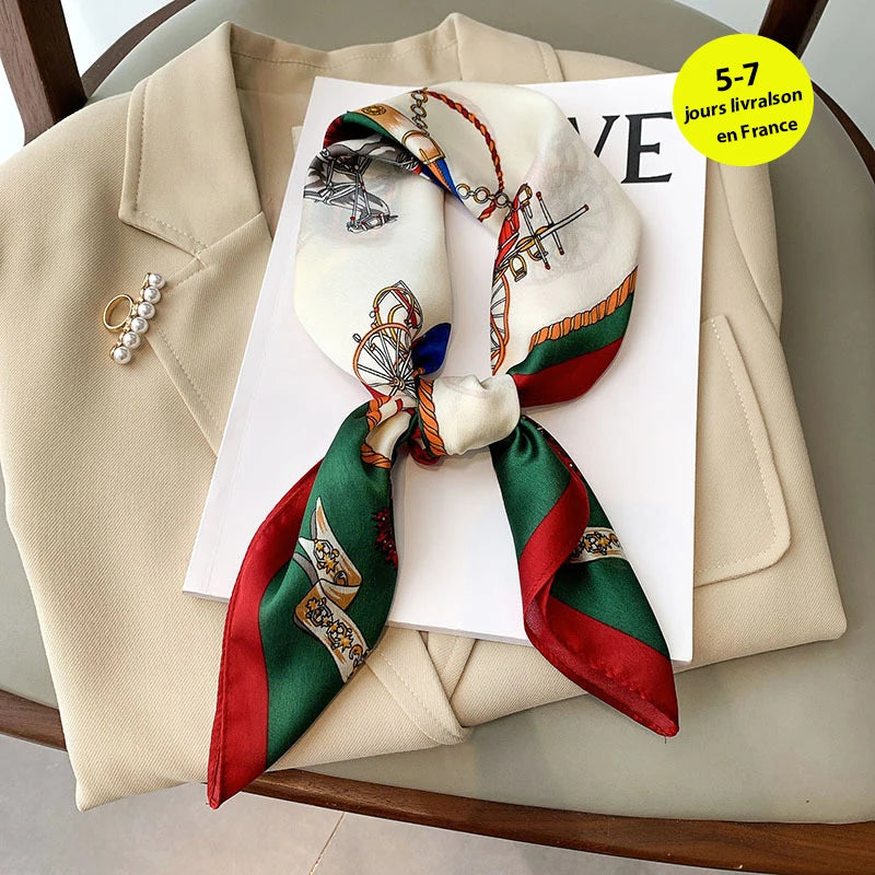 📌 Pañuelo de Mujer RUNMEIFA Estilo Fashion – Estampado a Cuadros, Versátil y Ligero