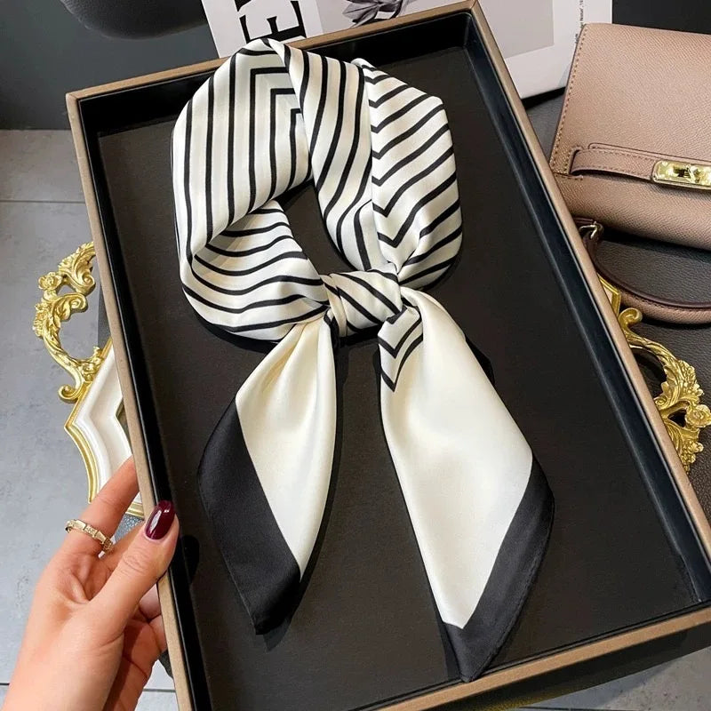 📌 Pañuelo Geschilly – Estilo Fashion para Mujer, Estampado Impreso, Cuatro Estaciones