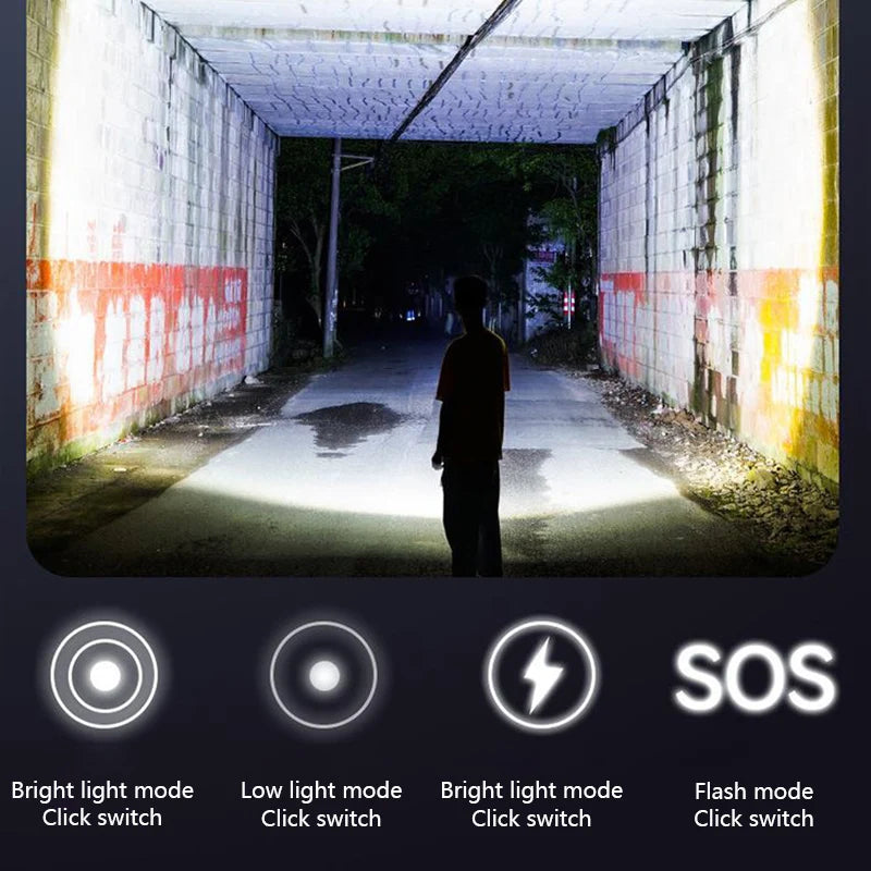 🔦 Linterna LED Portátil – Compacta y Potente