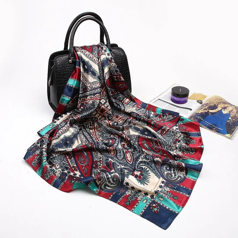 🧣 Pañuelo de Satén WUBXOLO – Estilo y Versatilidad