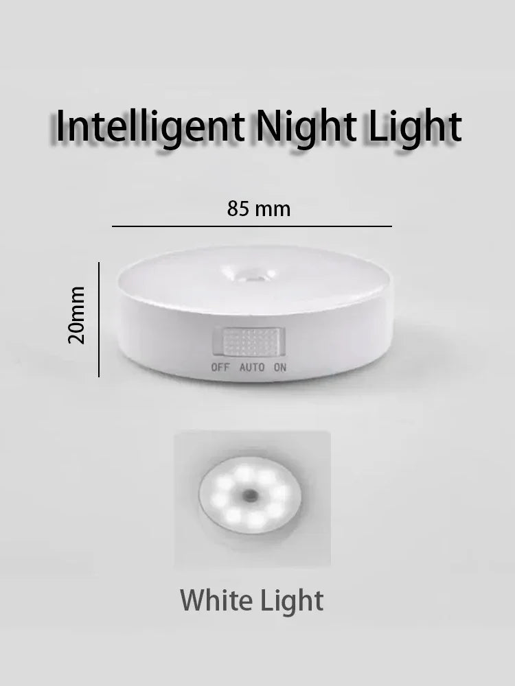 🌙 Lámpara Nocturna LED Inteligente – Sensor de Movimiento y Carga USB