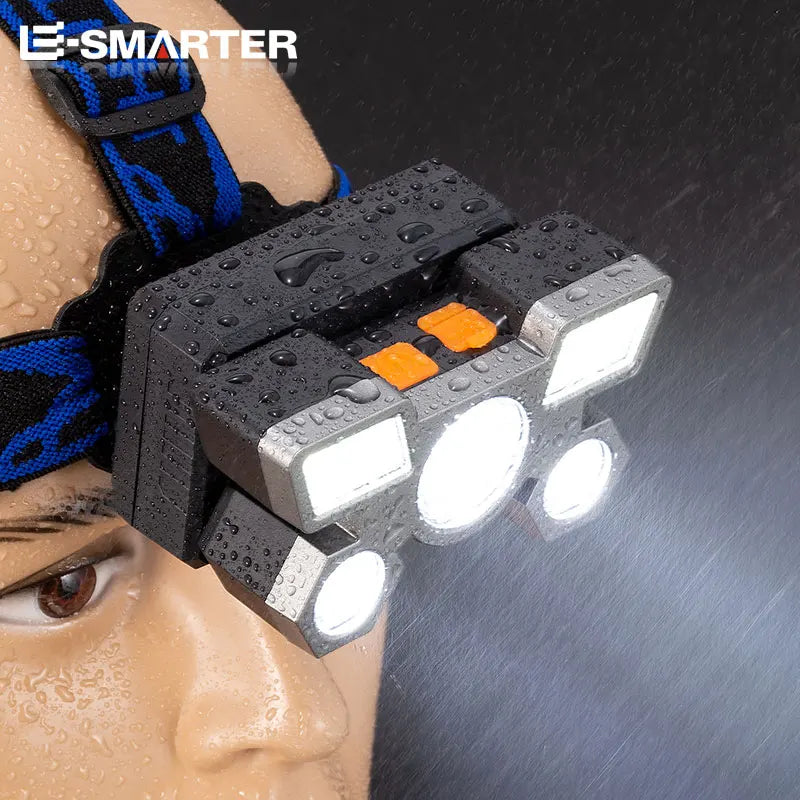 🔦 Linterna Frontal LED Recargable – Iluminación Potente y Ligera