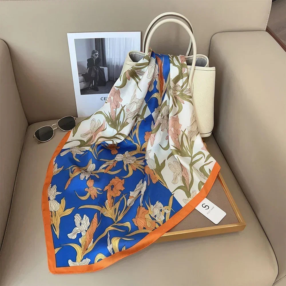 📌 Pañuelo Geschilly – Estilo Fashion para Mujer, Estampado Impreso, Cuatro Estaciones