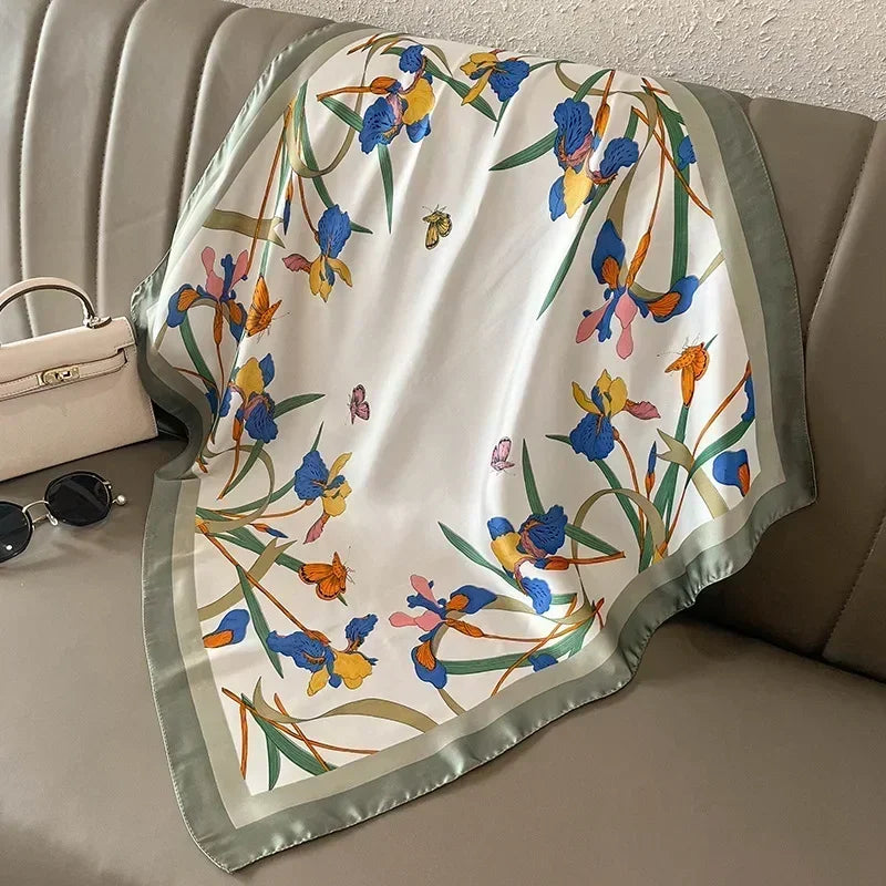 📌 Pañuelo Geschilly – Estilo Fashion para Mujer, Estampado Impreso, Cuatro Estaciones