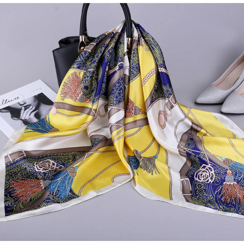 🧣 Pañuelo de Satén WUBXOLO – Estilo y Versatilidad