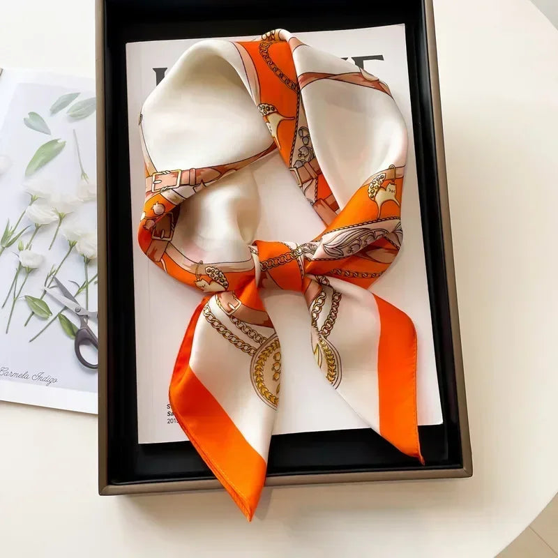 📌 Pañuelo Geschilly – Estilo Fashion para Mujer, Estampado Impreso, Cuatro Estaciones