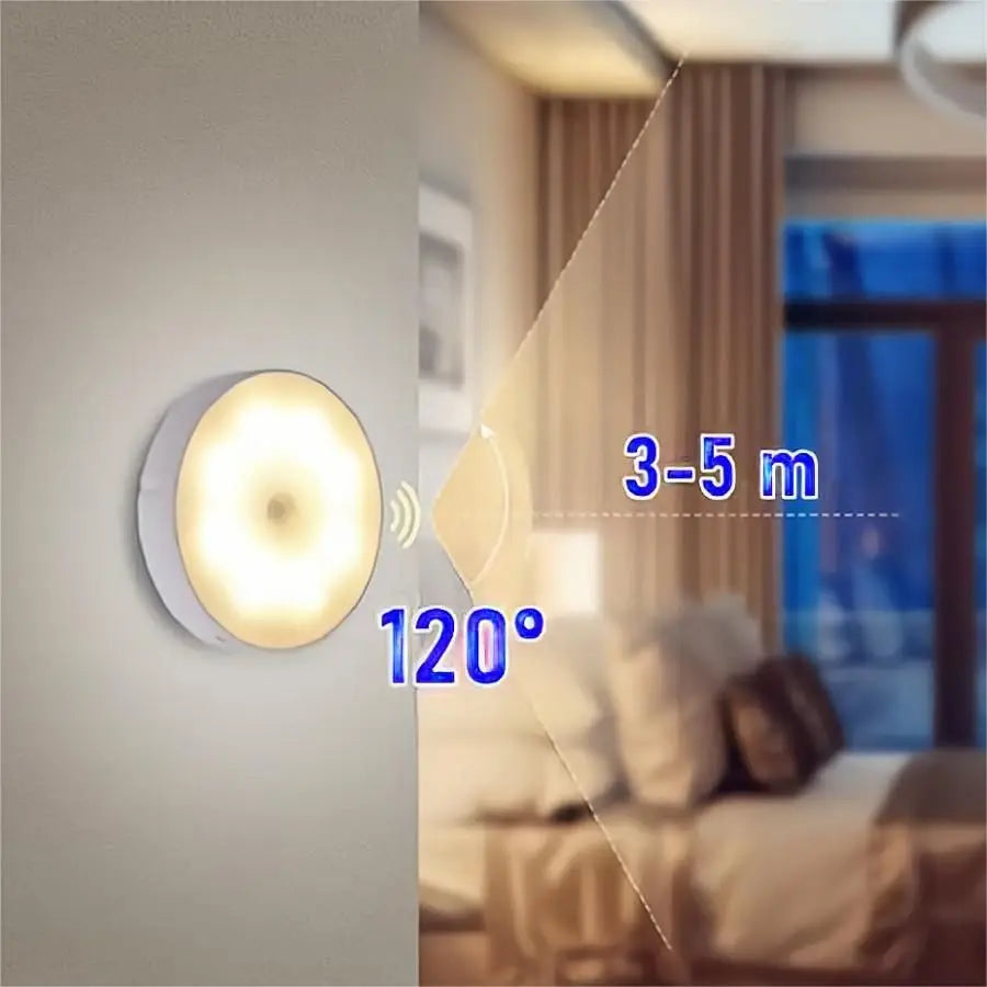🌙 Luz Nocturna con Sensor de Movimiento – Iluminación Inteligente y Recargable