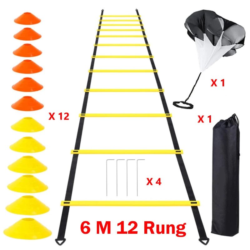 Football Agility Ladder Soccer Speed Parachute Football Cones Soccer Speed Training Ladder Set Sports Running Football Accessory - Koda Click Chile