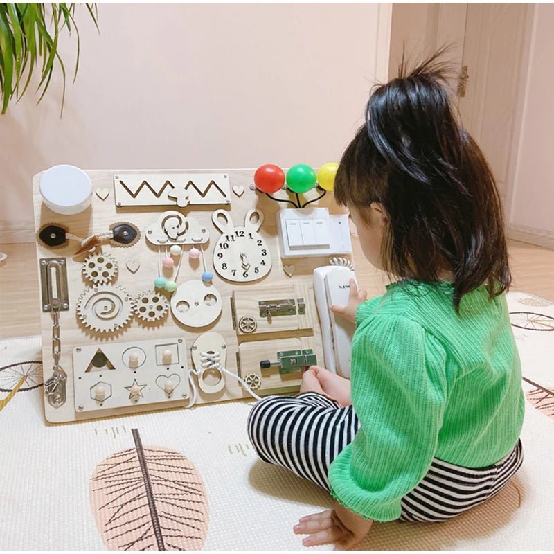 🧸 Material para Tabla de Actividades para Niños - Accesorios DIY Montessori, Ayudas de Enseñanza, Juguete Educativo de Aprendizaje Temprano para el Desarrollo de Habilidades - Koda Click Chile