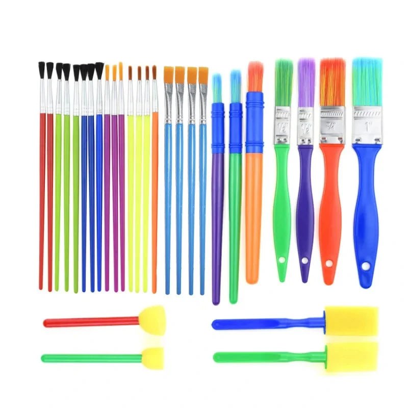 🎨 Set de Brochas de Esponja para Pintura Infantil - Herramientas de Arte y Dibujo DIY - Koda Click Chile